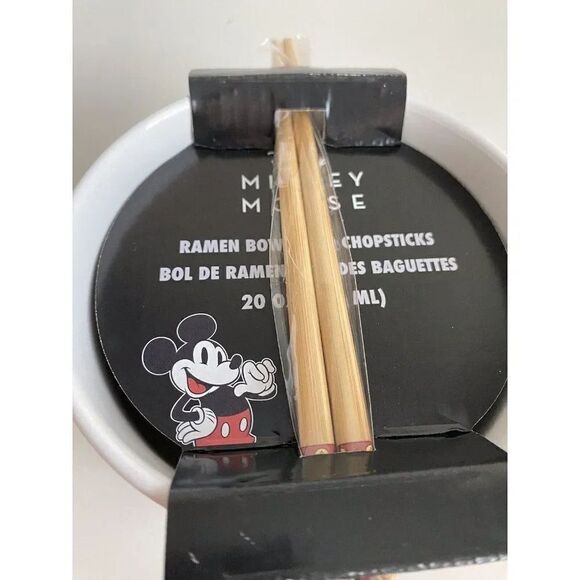 Disney Mickey Mouse Chinese New Year Ramen Bowl With Chopsticks Noodle Bowl NEW - Picture 5 of 8